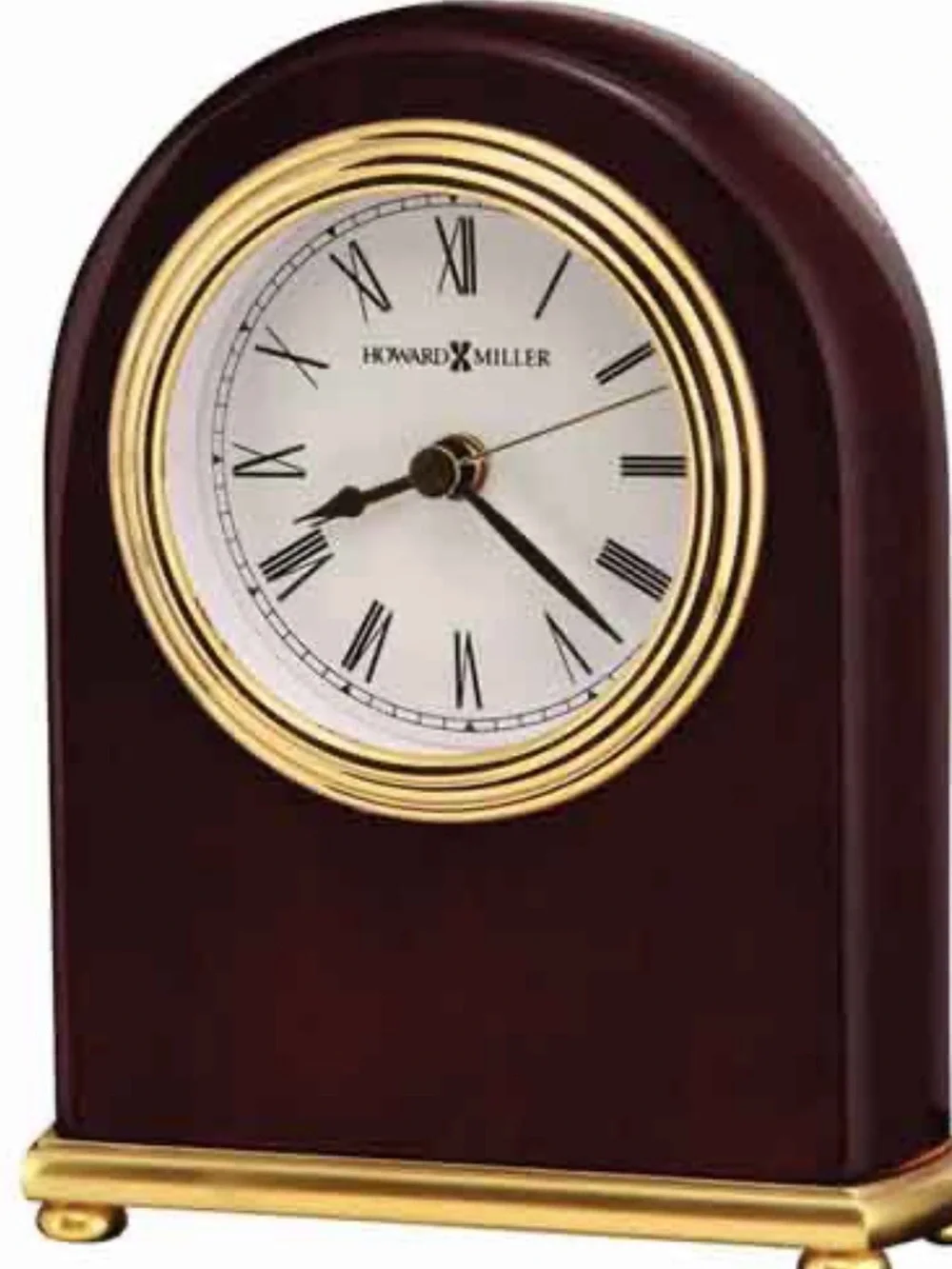 Howard Miller Rosewood Arch Alarm Clock, Model 613-487, Battery-Operated, NIB